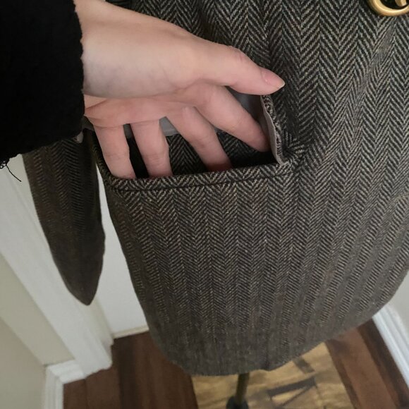 New Winter Single Breast notched collar long-sleeved Woolen Blazer Jacket Suit - Picture 3 of 7